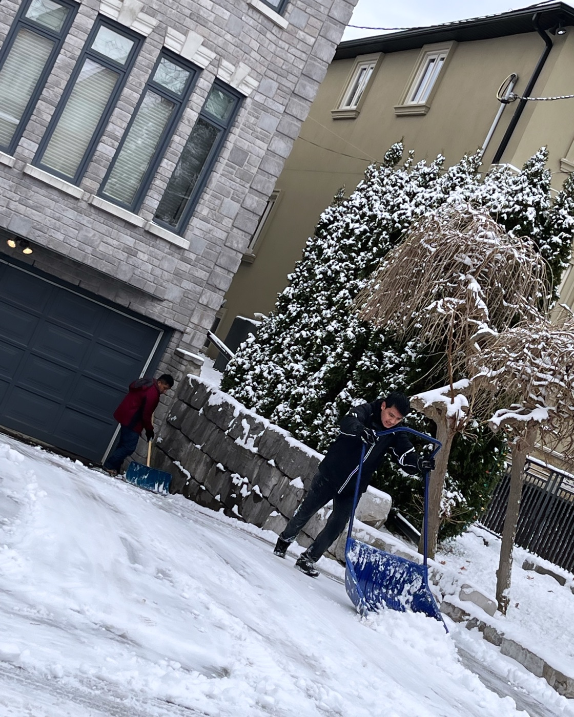 Team performing snow removal